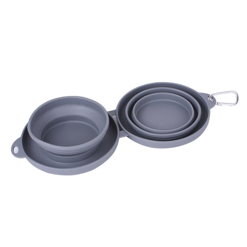 Rubber Foldable Double Bowl - Zoomies