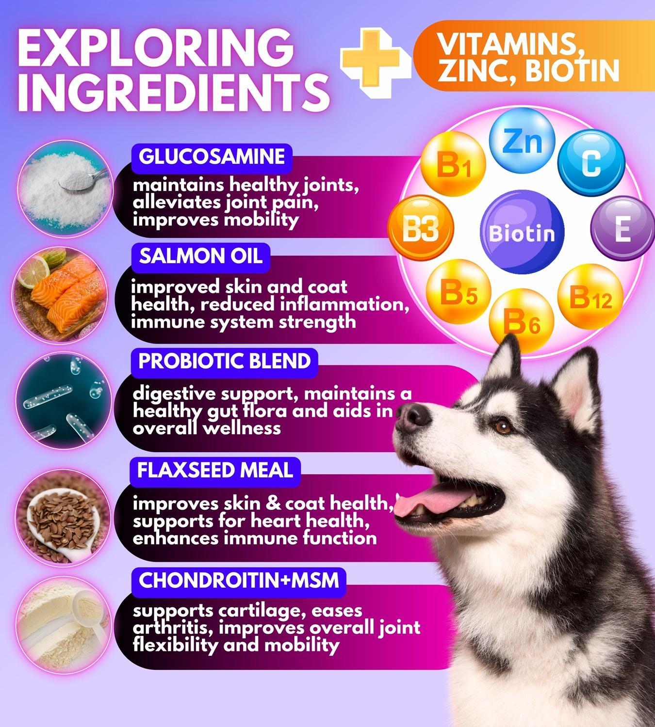 Dog Multivitamin Chewable with Glucosamine - Zoomies