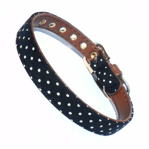 Polka Dot Fabric Dog Collar - Zoomies