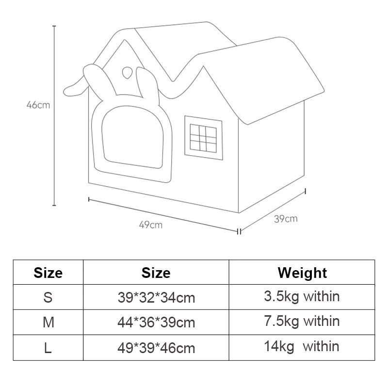 Removable Roof Plush Pet House - Zoomies