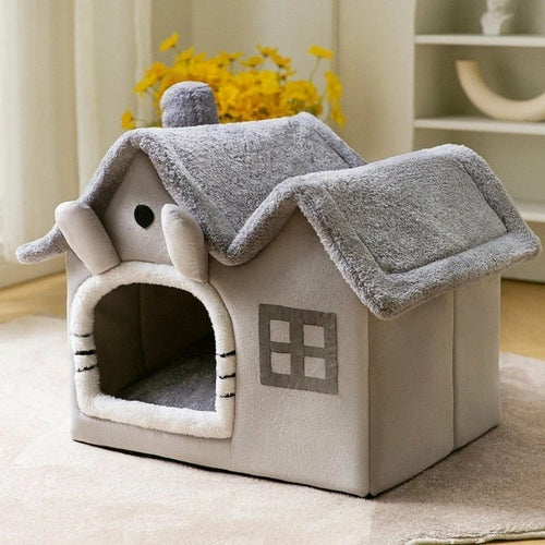 Removable Roof Plush Pet House - Zoomies