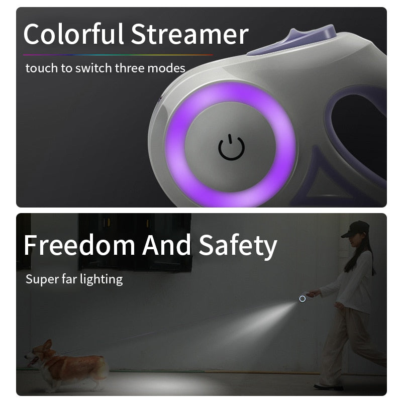 Automatic Retractable Lighting Leash - Zoomies