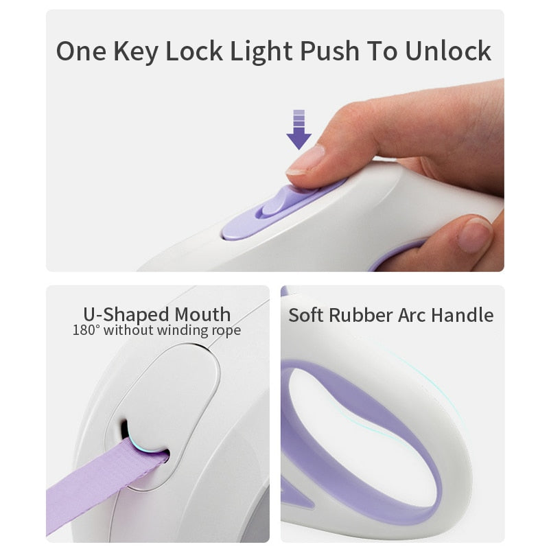 Automatic Retractable Lighting Leash - Zoomies