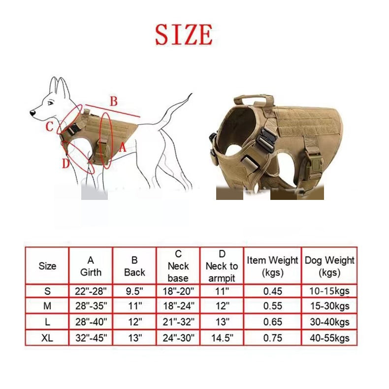 Military Dog Tactical Harness - Zoomies