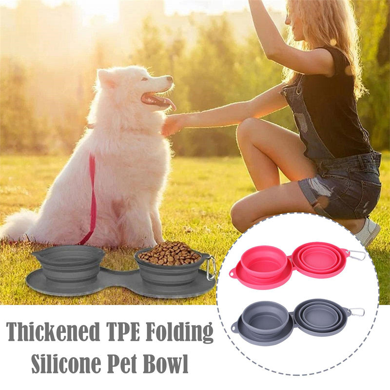 Rubber Foldable Double Bowl - Zoomies
