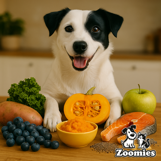 Dogs with fruit 