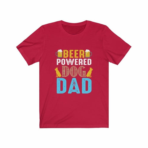 Beer Powered Dog Dad Funny T-Shirt