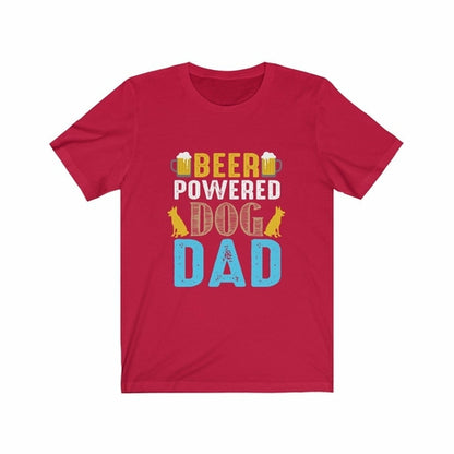 Beer Powered Dog Dad Funny T-Shirt