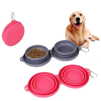 Rubber Foldable Double Bowl - Zoomies