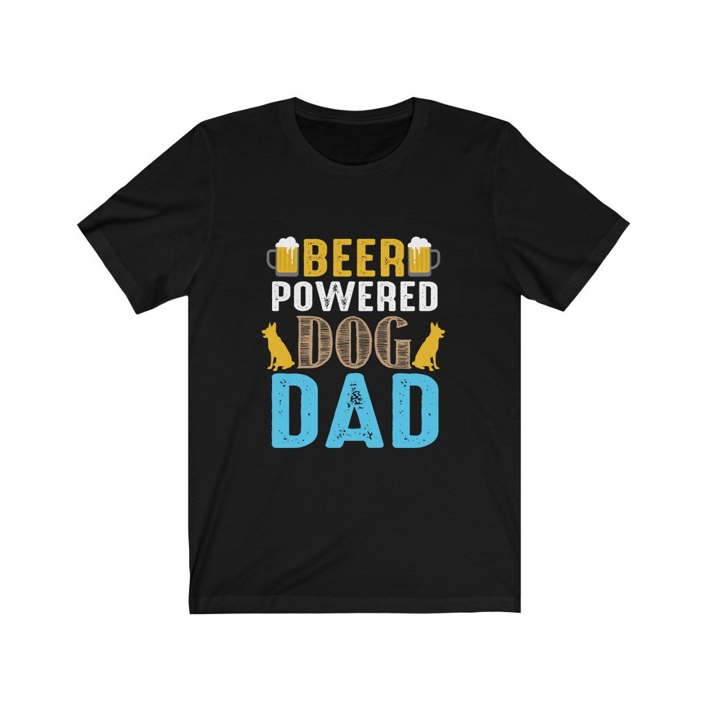 Beer Powered Dog Dad Funny T-Shirt