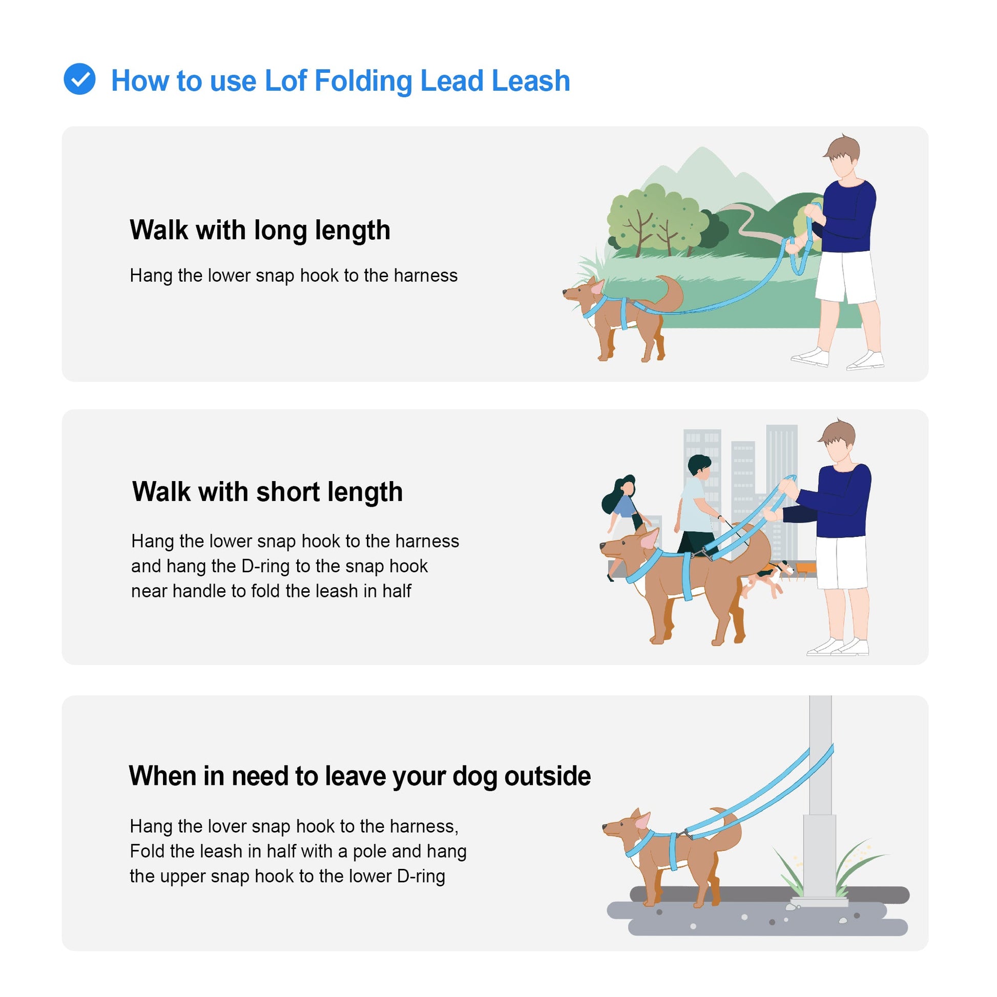 Lof Folding Lead Leash - Zoomies