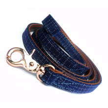 Blue Denim Fabric Dog Leads - Zoomies