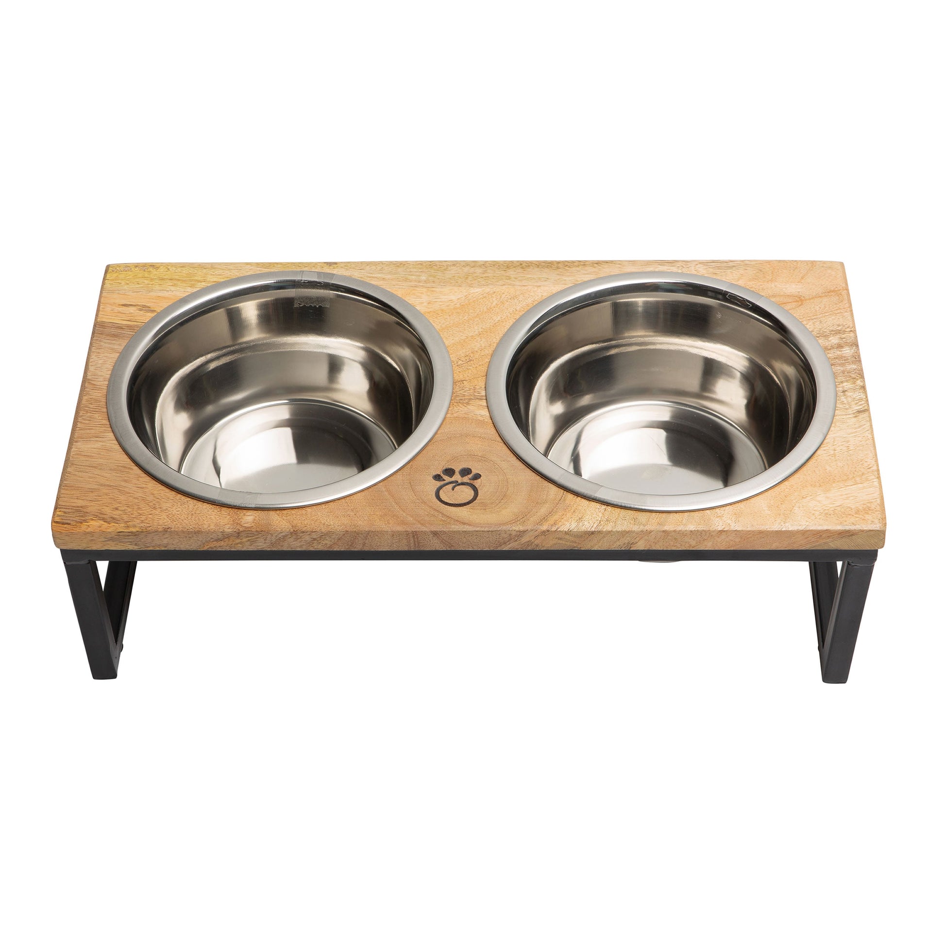 Wood & Metal Elevated Feeder - Zoomies