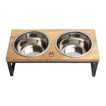 Wood & Metal Elevated Feeder - Zoomies
