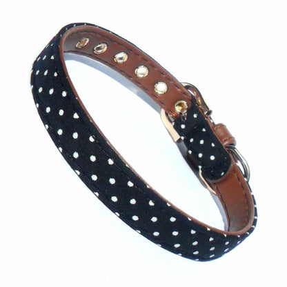 Polka Dot Fabric Dog Collar - Zoomies