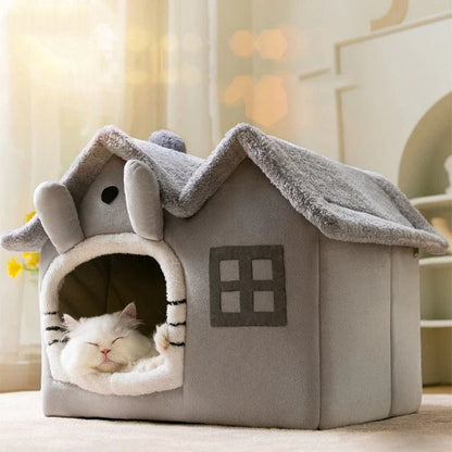 Removable Roof Plush Pet House - Zoomies