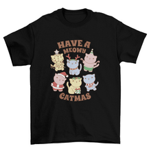 Meowy catmas Christmas t-shirt design