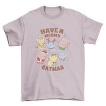 Meowy catmas Christmas t-shirt design