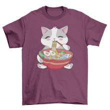 Cat Eating Ramen T-shirt - Zoomies