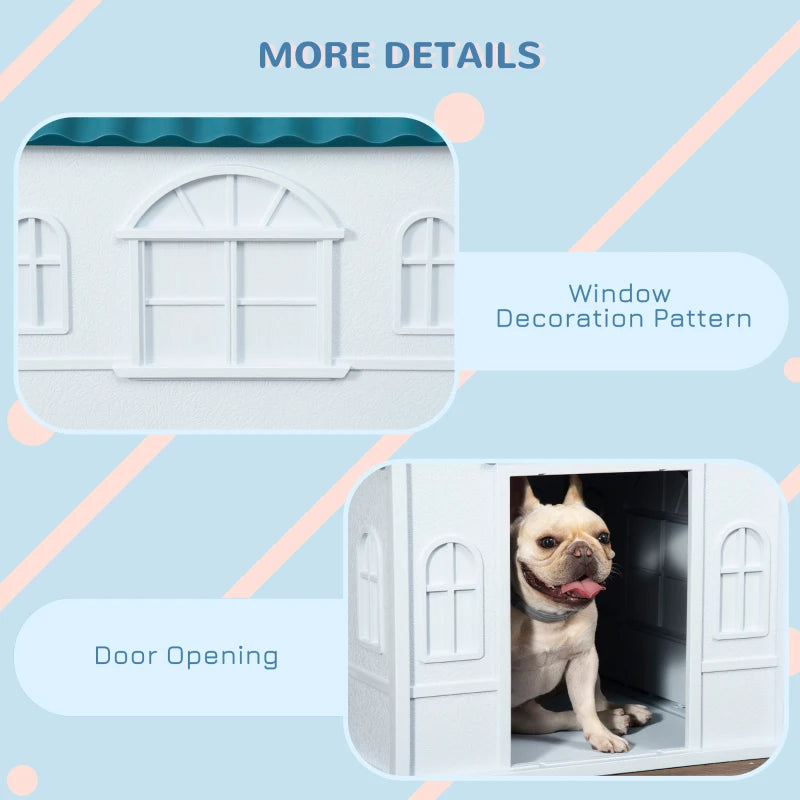 Paw Hut Plastic Dog House For Medium And Small Dogs, Water Resistant