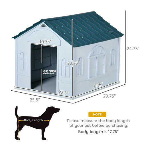 Paw Hut Plastic Dog House For Medium And Small Dogs, Water Resistant