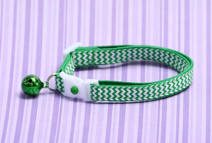 Kelly Green Chevron Cat Collar